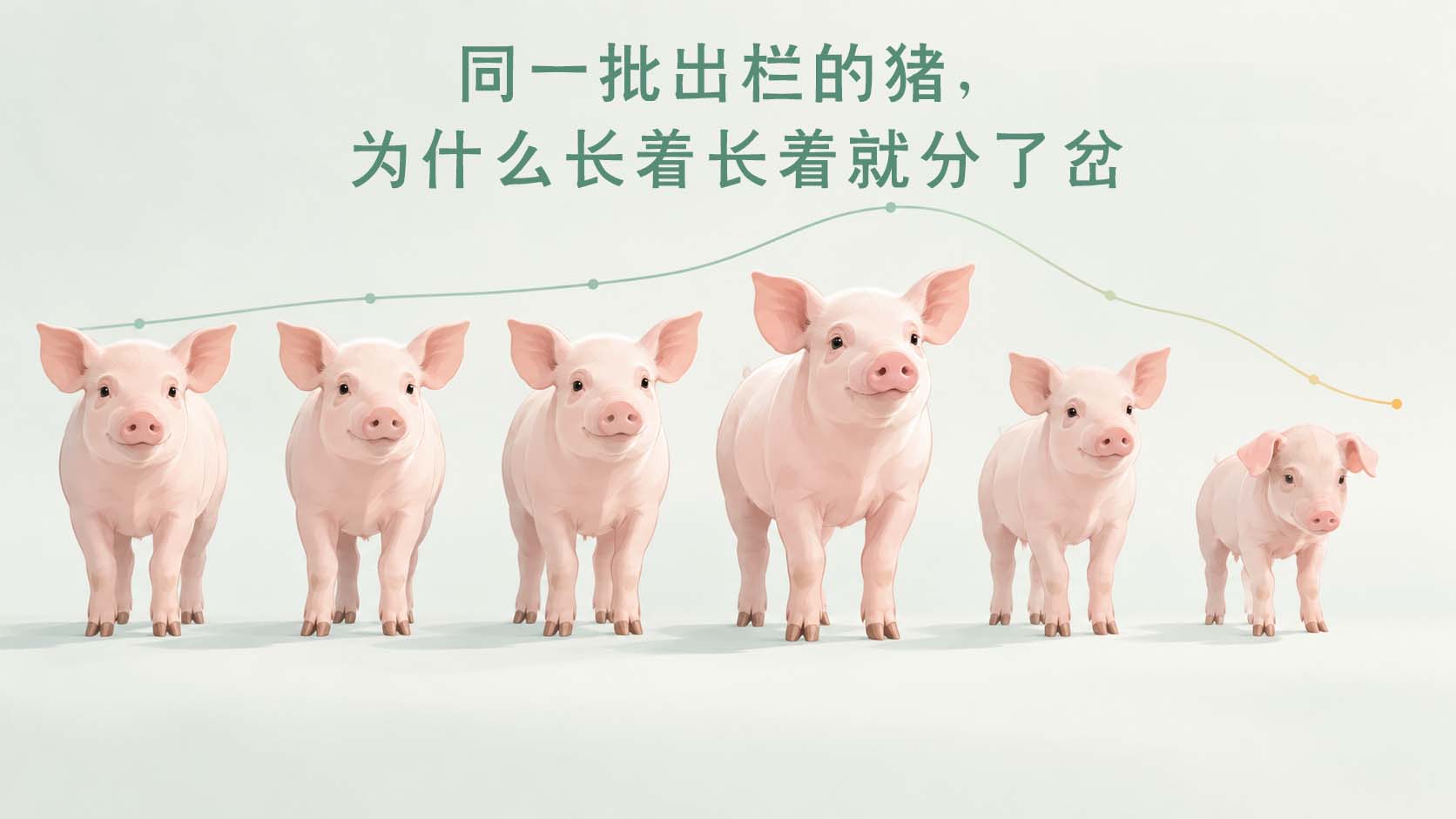 同一批出栏的猪，为什么长着长着就分了岔